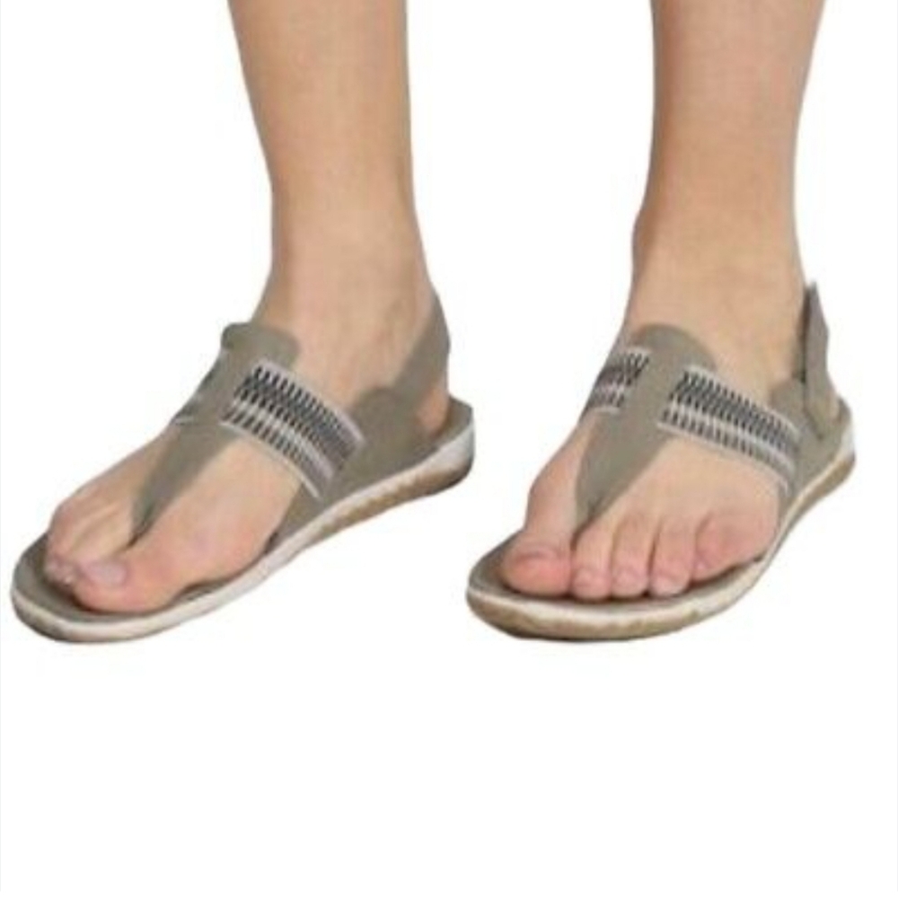 Sorel Tan and Gray Sandals
